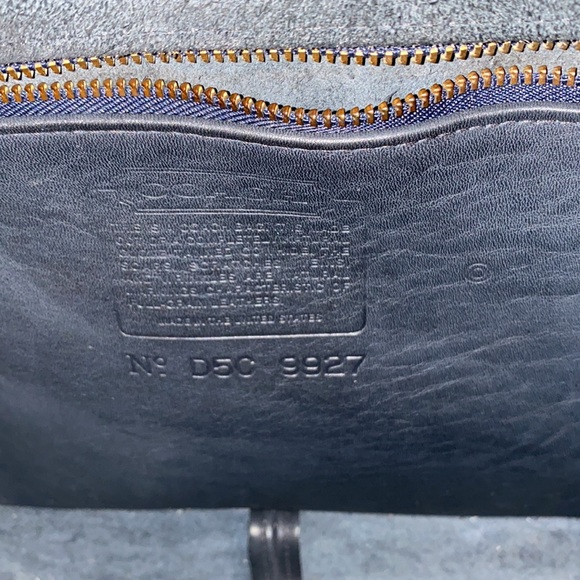 Vintage coach medium navy blue satchel bag, made in the US - Picture 3 of 4